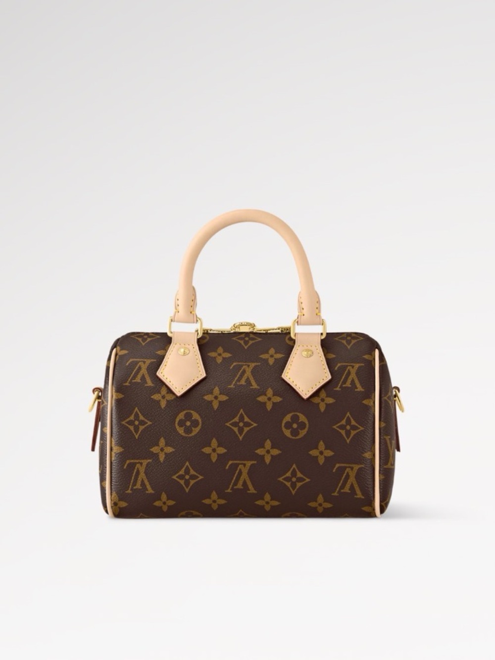 LV** Monogram Mini Speedy Satchel in Brown and Tan